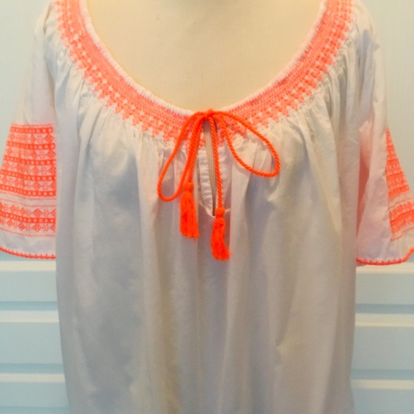 J Crew White Cotton Tunic Coverup Dress L 🌸 - Picture 4 of 8